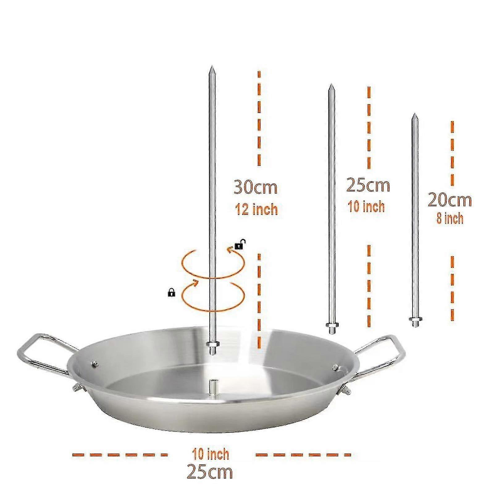 Vertical Gyros Bbq Grilling Accessory With 3 Removable Spikes