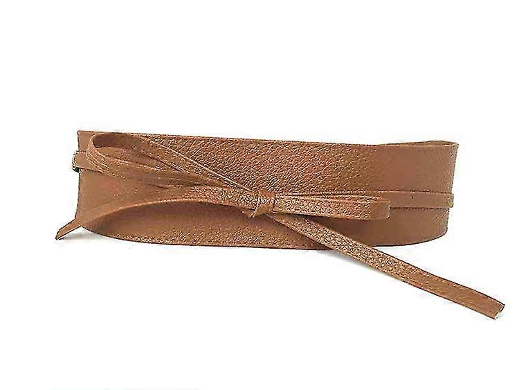 Ceinture large en similicuir souple pour femme, large ceinture à nœud papillon