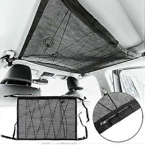 Car Auto Roof Ceiling Cargo Net Mesh Storage Bag Pouch For Camper Caravan Van 88x66cm
