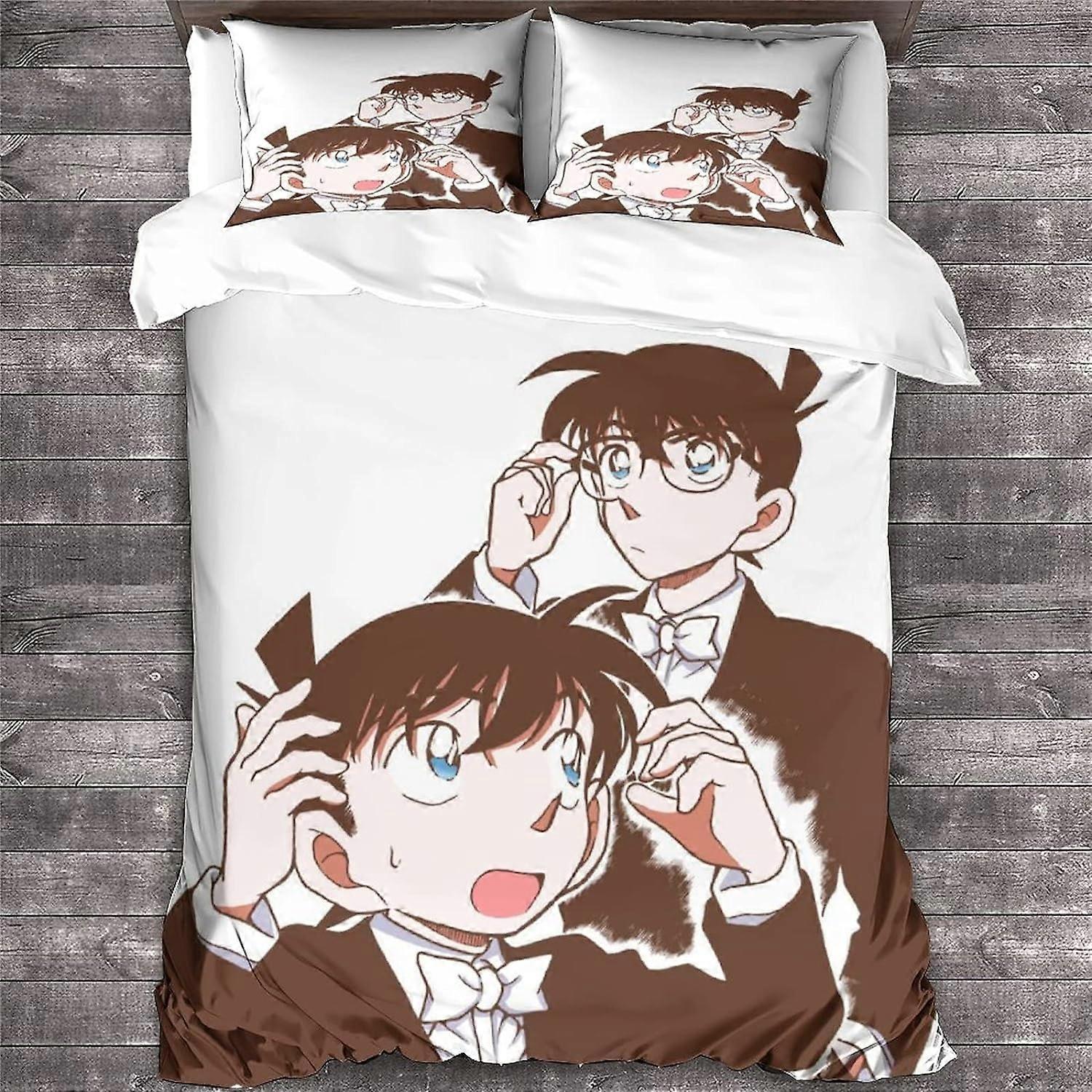 Detective Conan - Bedding Set Pieces - Duvet Cover with Conan Edogawa Anime Theme in D Print - Comfortable and Soft,King 135*200CM