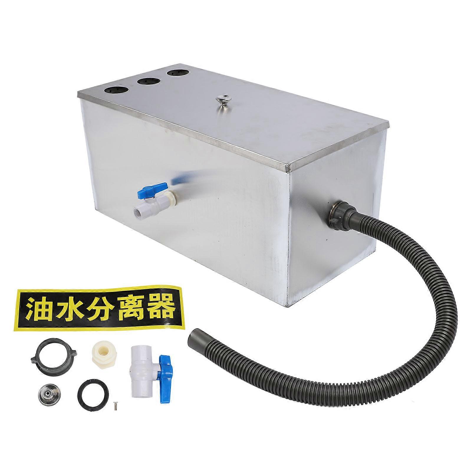 Intercepteur de graisse commercial 600 x 300mm bac à graisse en acier inoxydable pour restaurant de cuisine