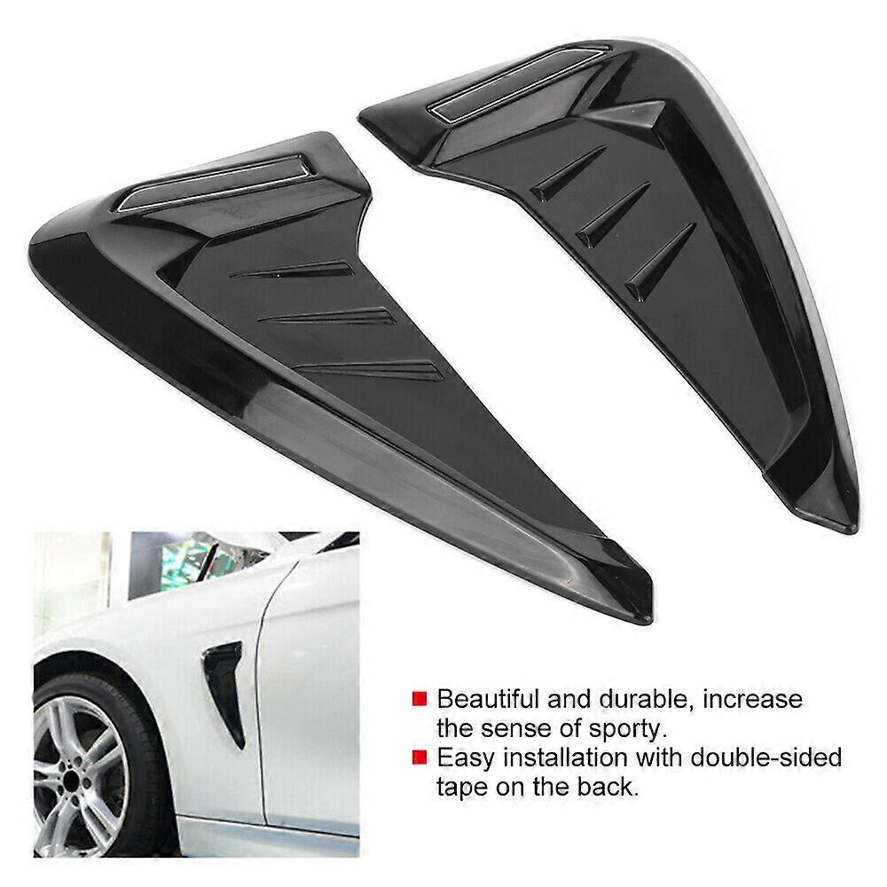 Pair Of Universal Car Side Vent Air Intake Cover Grill Trim Fits