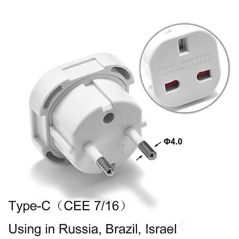 Universal EU KR Power Plug Adapter AU UK Israel Swiss US To EU European Travel Adapter Electric Plug Socket