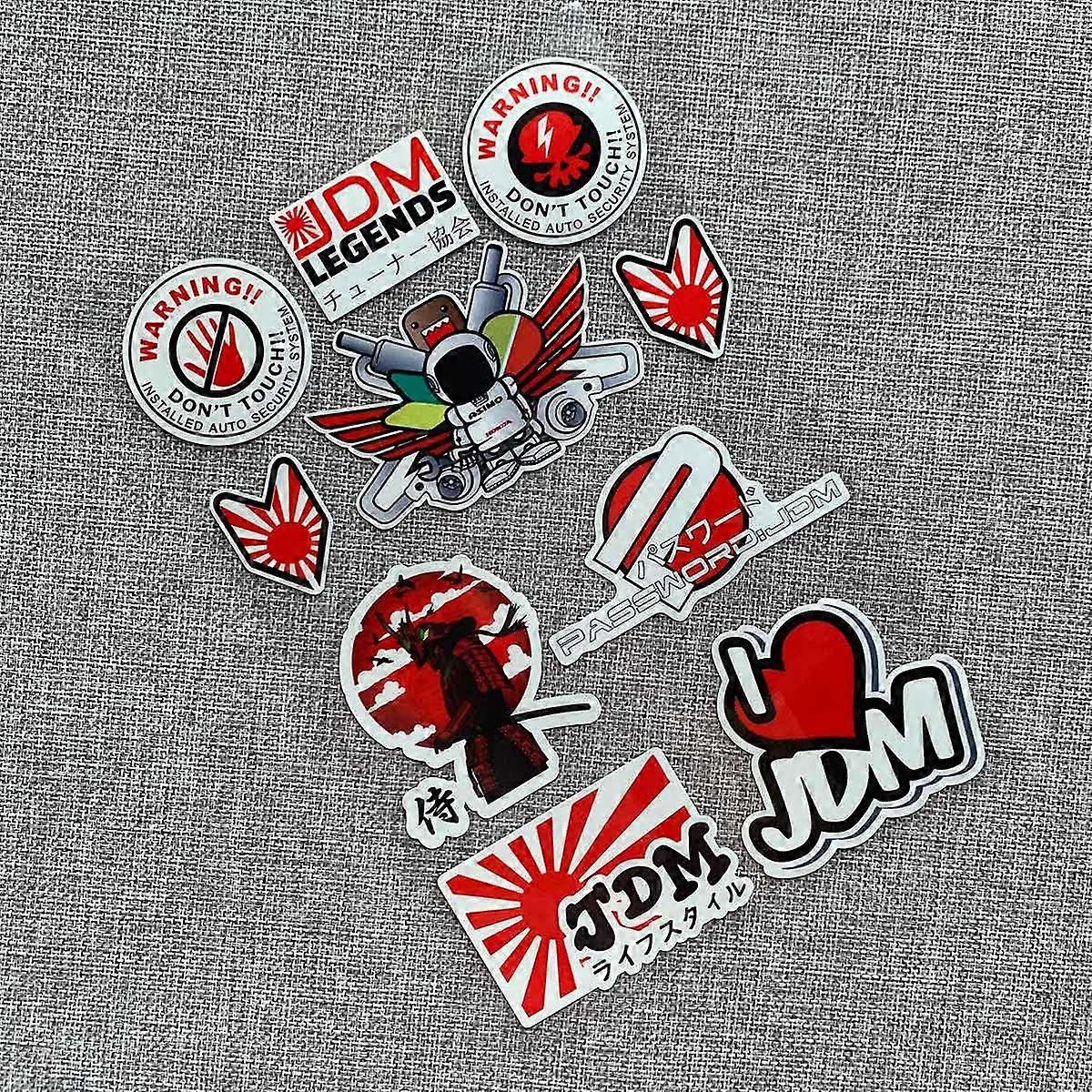 10 יחידות OSAKA מחזיר אור מדבקת רכב בסגנון JDM עבור טויוטה הונדה ניסאן מאזדה מיצובישי אביזרים מדבקות אופנוע 18 ס"מ x 27 ס"מ