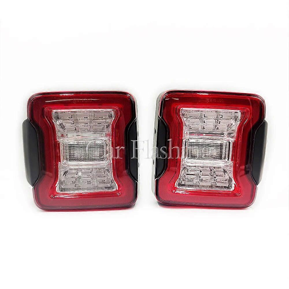 2PCS Car LED Tail Light DRL Brake Reverse Turn Signal Rear Taillight Assembly Lamp For Jeep Wrangler JK 2007 2008 2009-2017