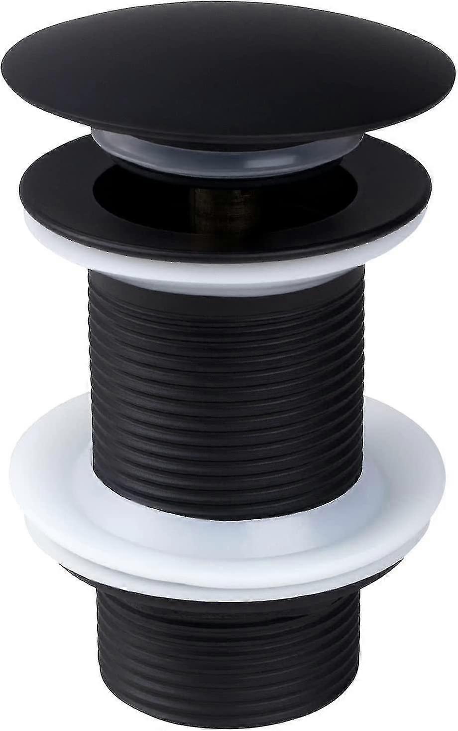 Black Sink Plug Without Overflow, Universal Black Pop Up Sink Plug, Waste Plug Without Overflow, Pop Up Plug Without Overflow, Automatic Pop Up Plug F