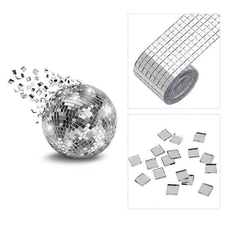 Self Stick Mini Mosaic Square Glass Decorative Craft Mirror Tiles DIY Accessory Removable Waterproof Party Mirror Stickers