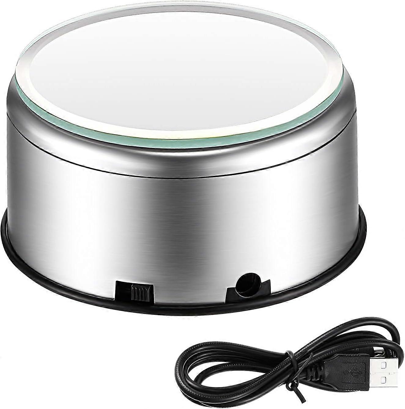 Jetec Tassenständer Turner Rotating Crystal Display Base Stand 360 Grad Becher Tassenständer mit USB-Kabel zum Ausstellen von Glitzerbechern