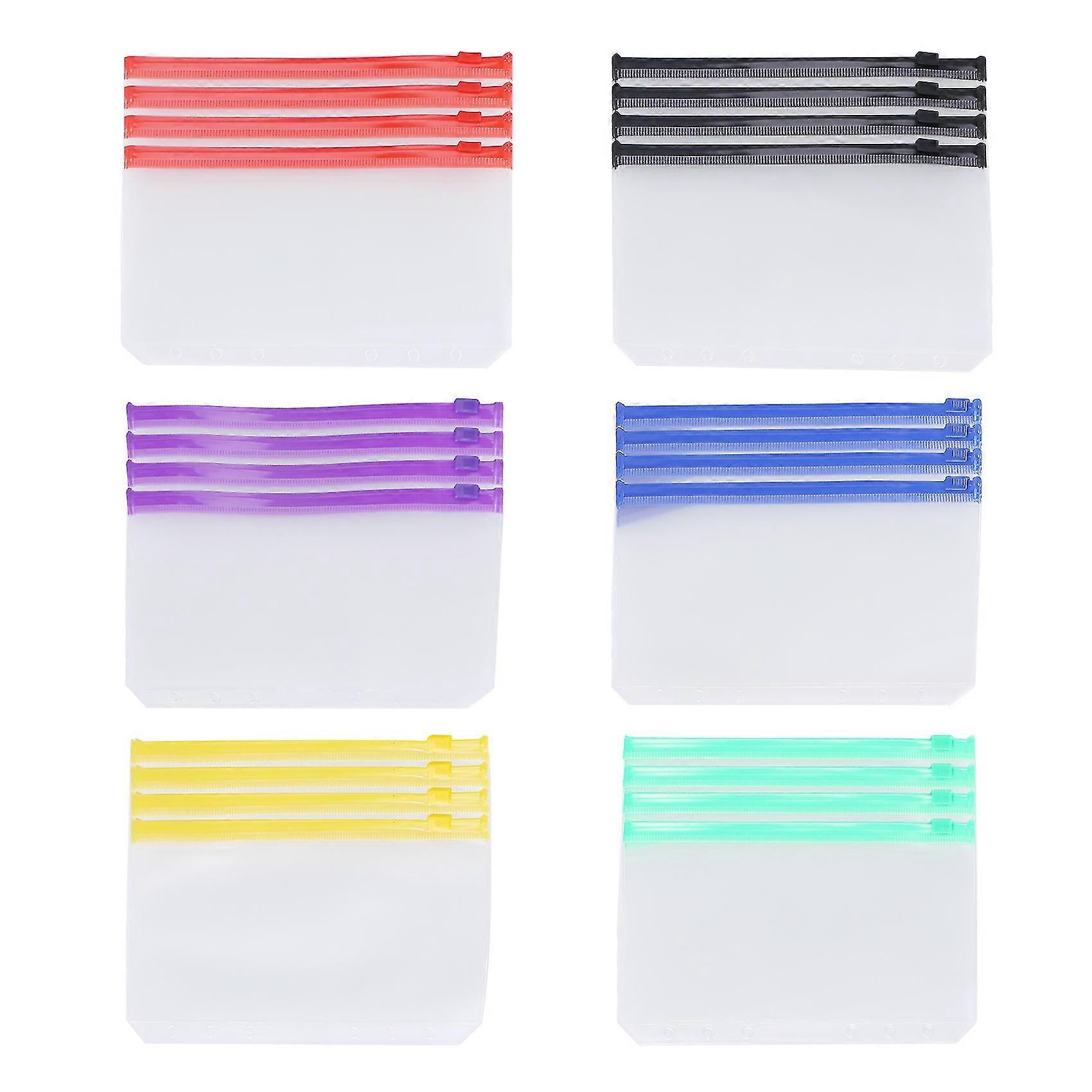 A6 Binder Pocket 6 Hole Budget Cash Envelope Zipper Binder Bag Loose Leaf Bag Suitable For A6 Refill