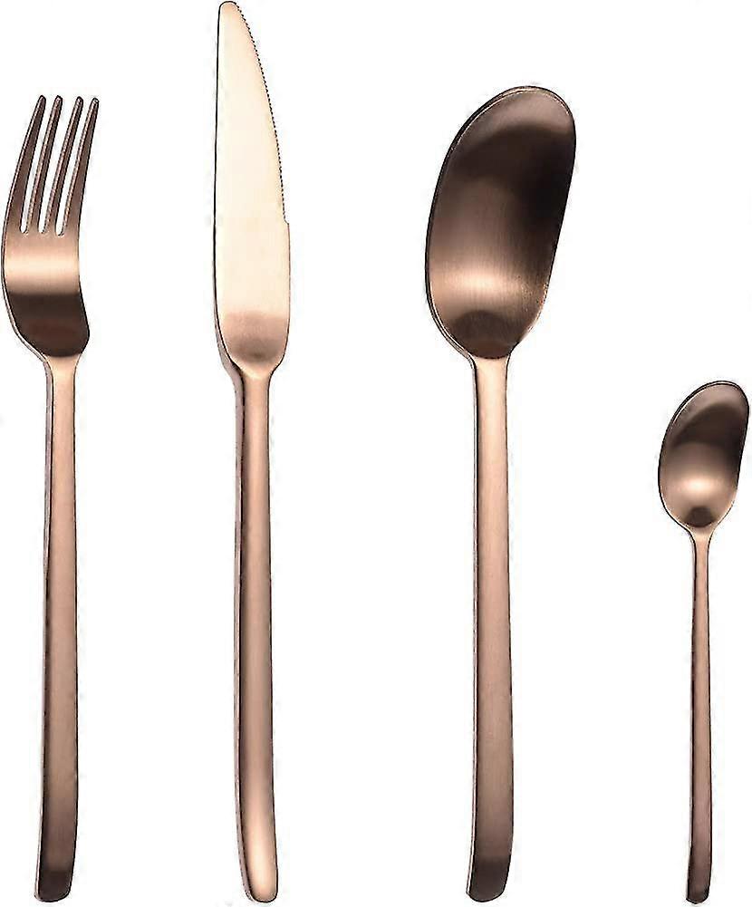 16 - Piece Dinner Set,heilwiy Retro Style Stainless Steel Cutlery