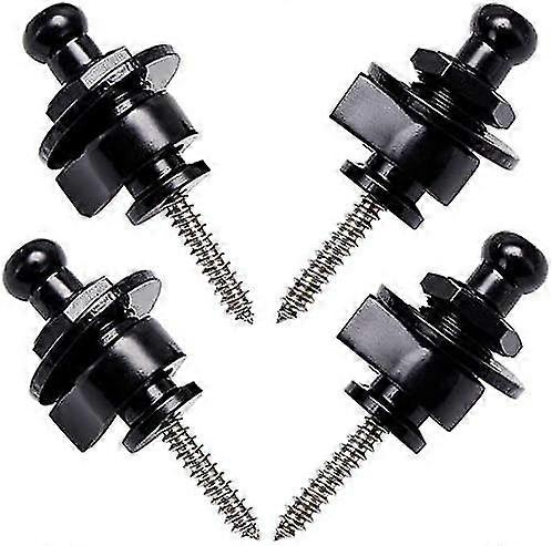 Guitar Strap Locks Buttons 4pcs/security Strap Locks Metal Quick Release Security Straplocks-black/YY