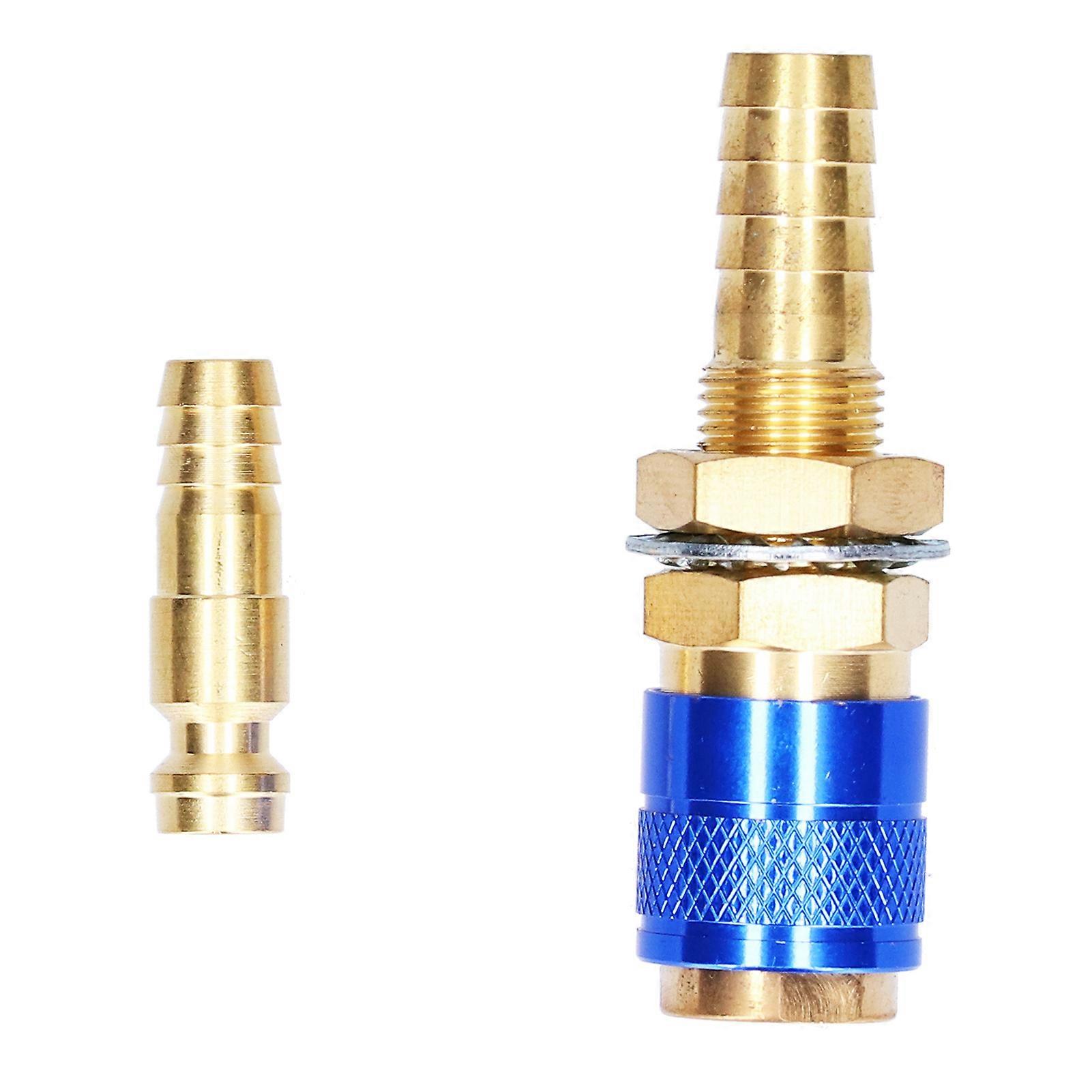 Hurtigkobling montering Slange messing tilkobling for TIG sveising pistol sveiseutstyr M10Blue