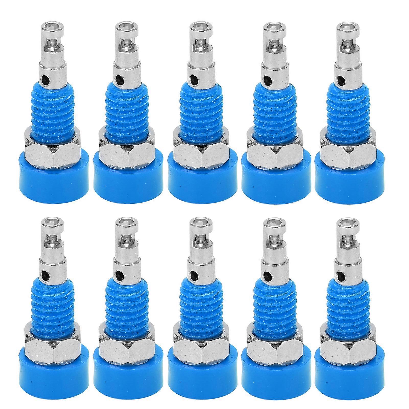 10pcs 2mm Banana Female Jack Socket Connector Adapter Panel Mini Binding Post for Electronic InstrumentBlue