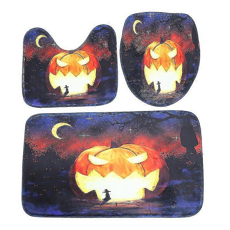 1set Halloween Bathroom Mat For Halloween Decorations