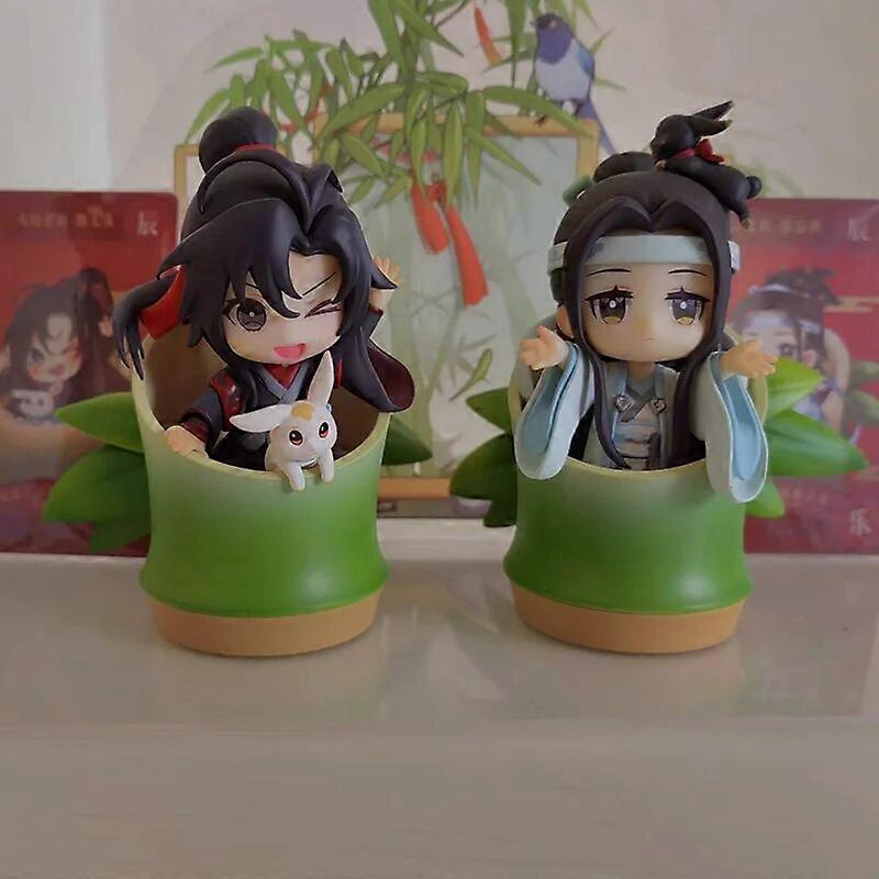 2023 Mo Dao Zu Shi Figures Wei Wuxian Lan Wangji Model Dolls Figures Set Q Version Action Figure Decorate Collection Toys Gift