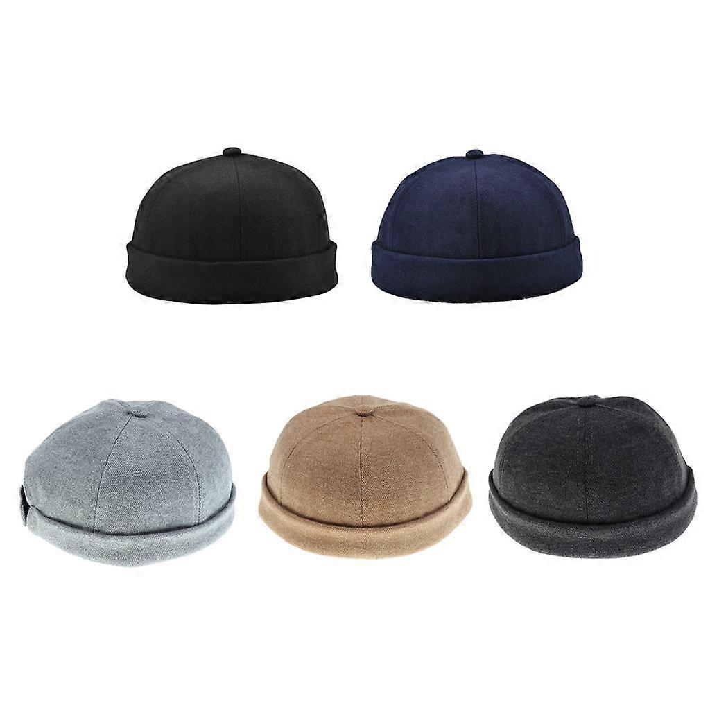 5pcs Frauen Männer Schädeldecke Krempe Hook & Loop Cap Matrosenhut Mütze Mütze