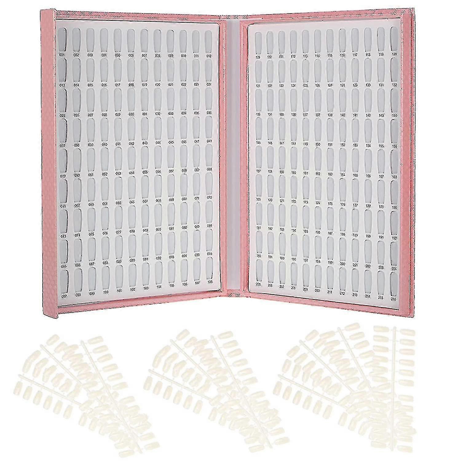 ネイル表示チャート,216色ネイルゲルポーランドカラーカード 240ヒントネイルアートサロンセットピン