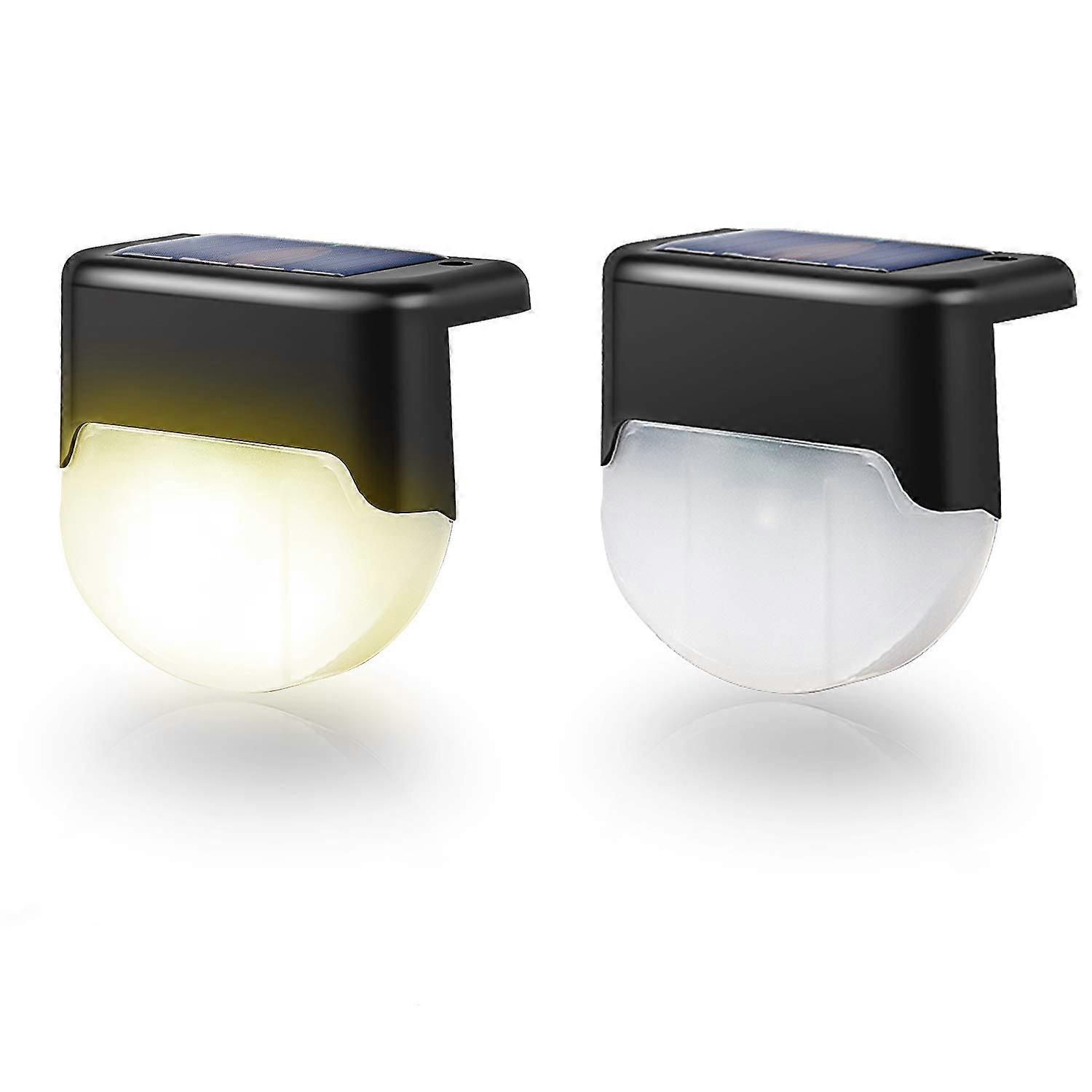 2 Pack Solar Deck Lights Auto On/Off for Patio Yard Pathway