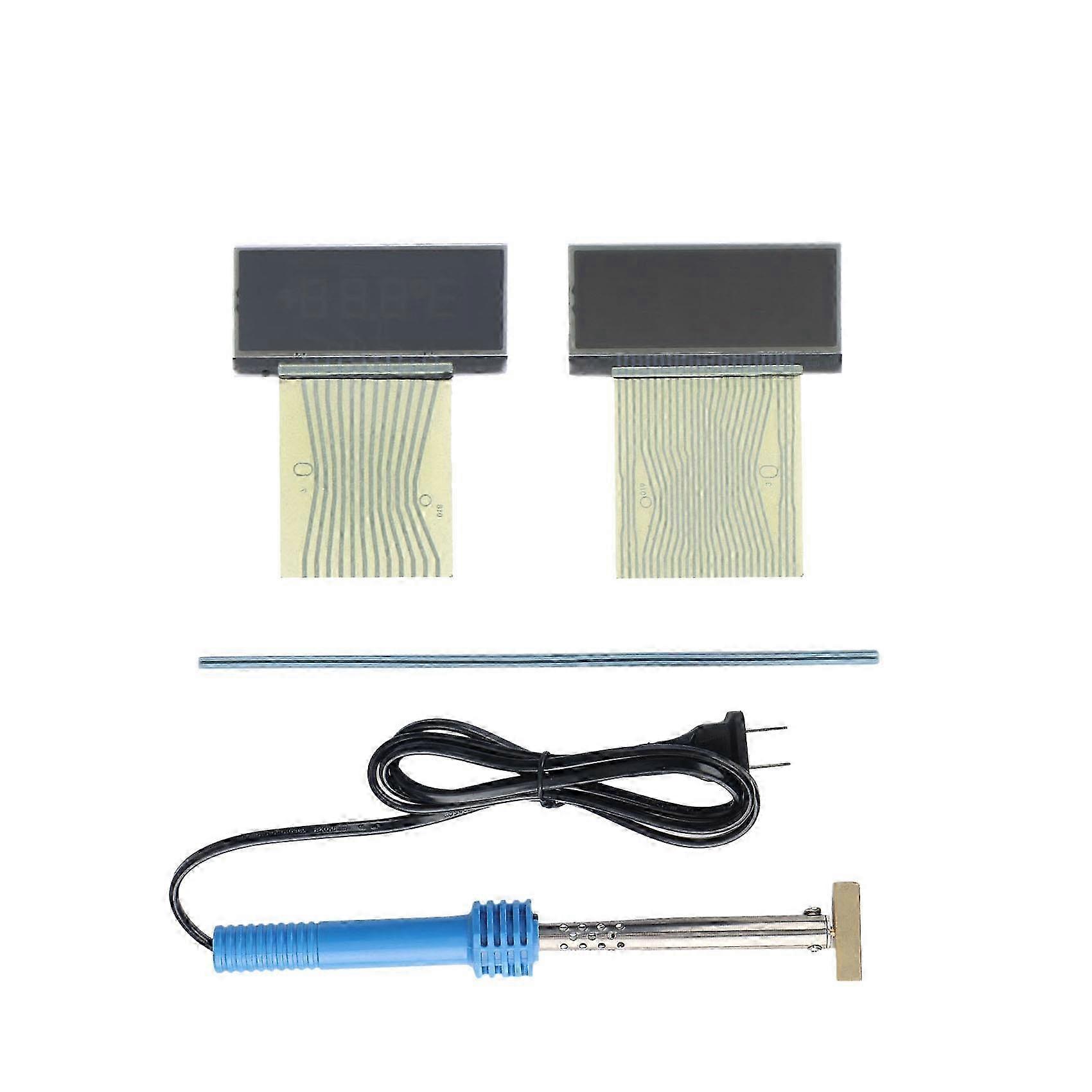 Car Dashboard LCD Display for E-Class(W210), Right+Left Display and Soldering T-Iron + Rubber T-Tip