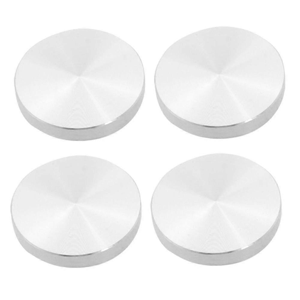 4x زجاج لوحة محول الجدول الساق ، الألومنيوم ، جولة ، 50x8mm ، الفضة