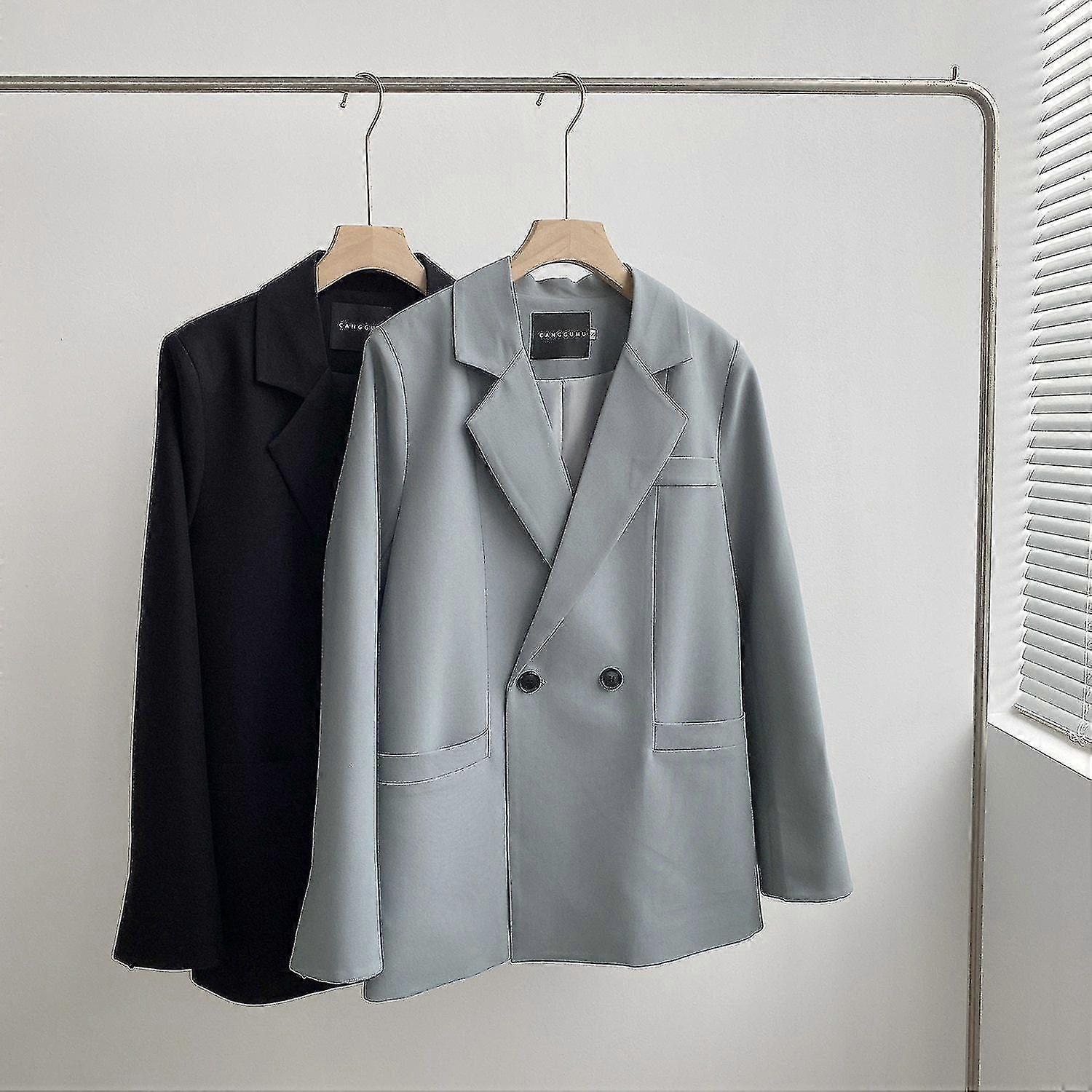 Loose V-neck Long Sleeve Elegant Blazer Jacket