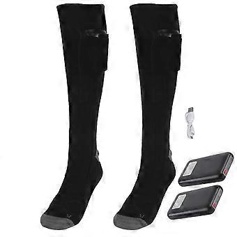 Washable Electric Double?Sided Heated Socks USB Charging with Temperature Control Black