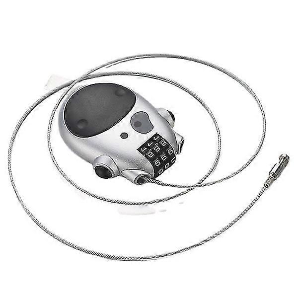 Portable 3 Digit Combination Bicycle Lock Silver 1pc Backpack Stroller Safety for