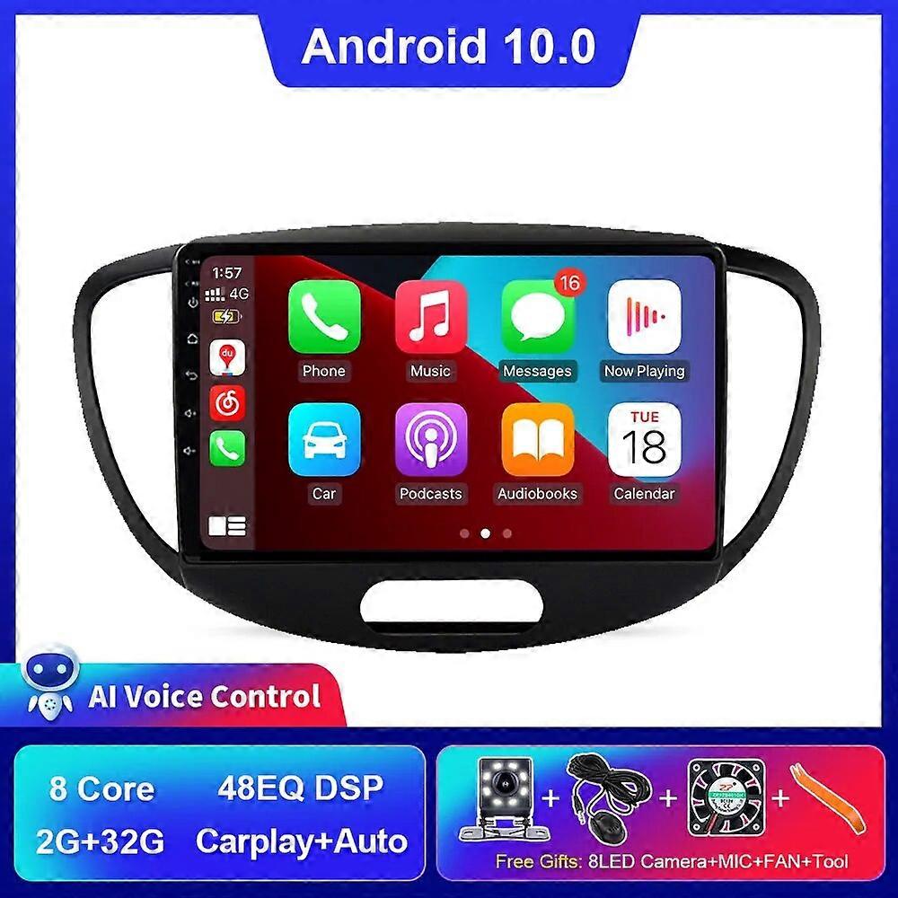 Car Radio for Hyundai I10 2008-2012 Autoradio Multimedia Video Player Navigation GPS 2din Radio Android Auto Carplay No Cassette