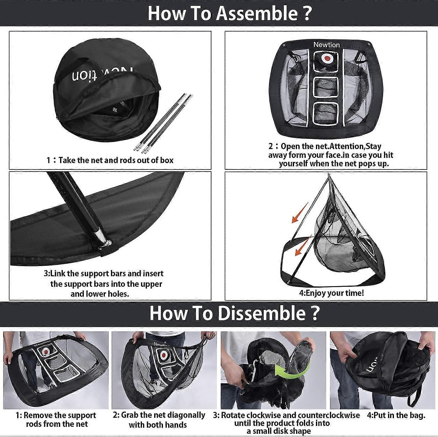 fong pop up golf chipping net,indoor/outdoor golf hitting net collapsible golf accessories golfing target net for bac