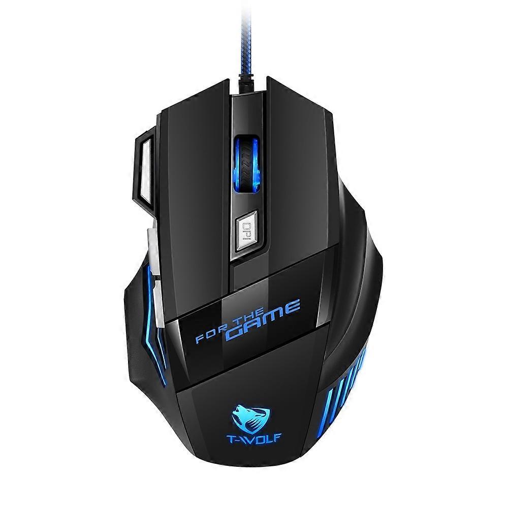 T-WOLF M1 7-keys RGB Atmosphere Light USB Gaming Wired Mouse