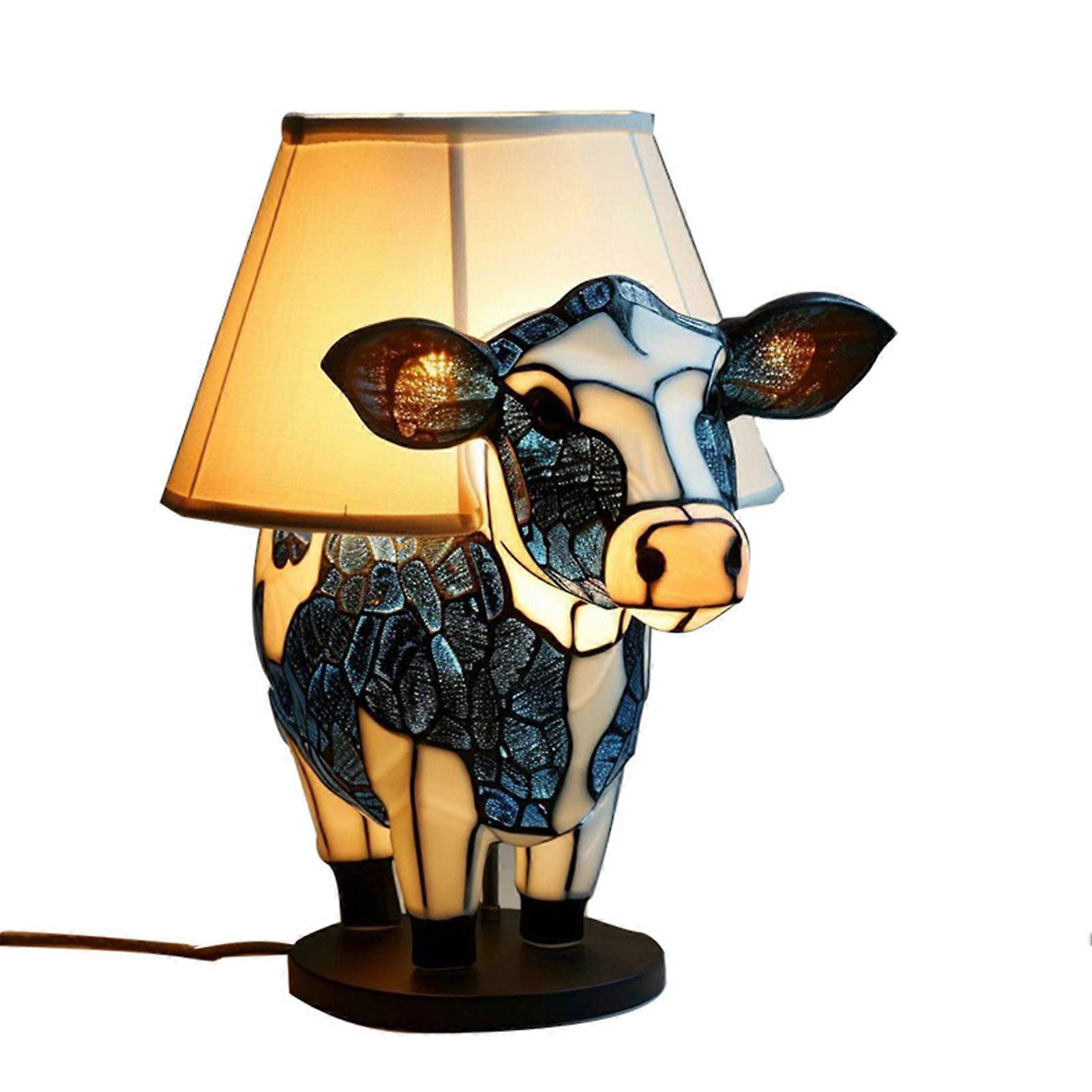 Animal Table Lamp Stained Glass Series Table Lamp, Vintage Bedside Night Light Table Lamp Retro Home Dcor