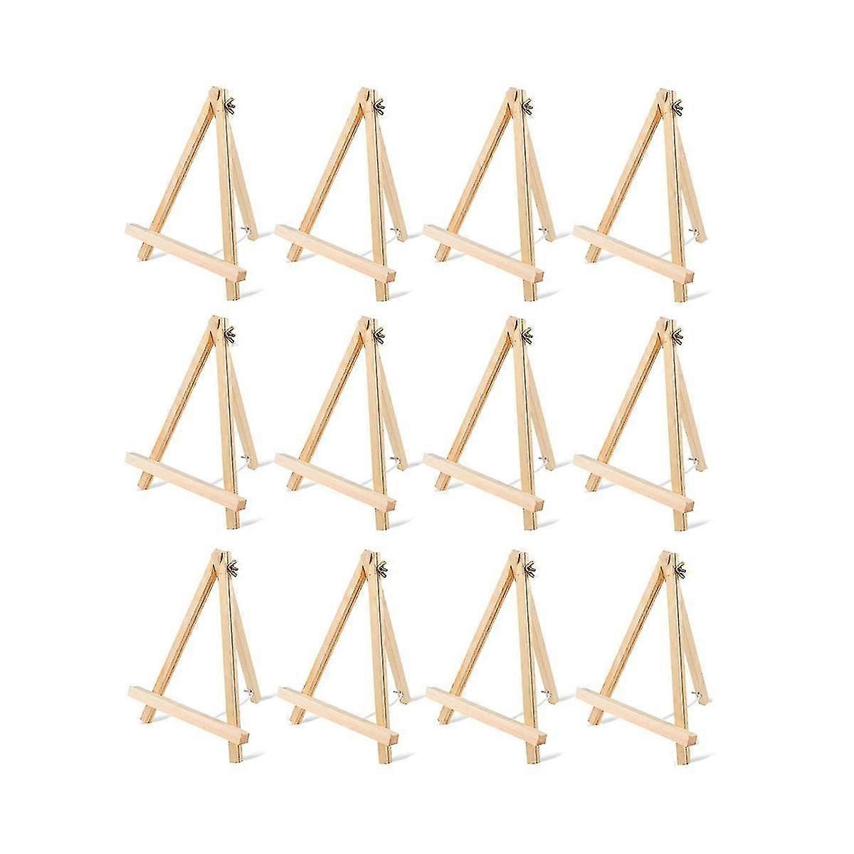 12pcs Wood Easels, Tabletop Easels, Art Craft Painting Easel Stand For Artist Adults Students