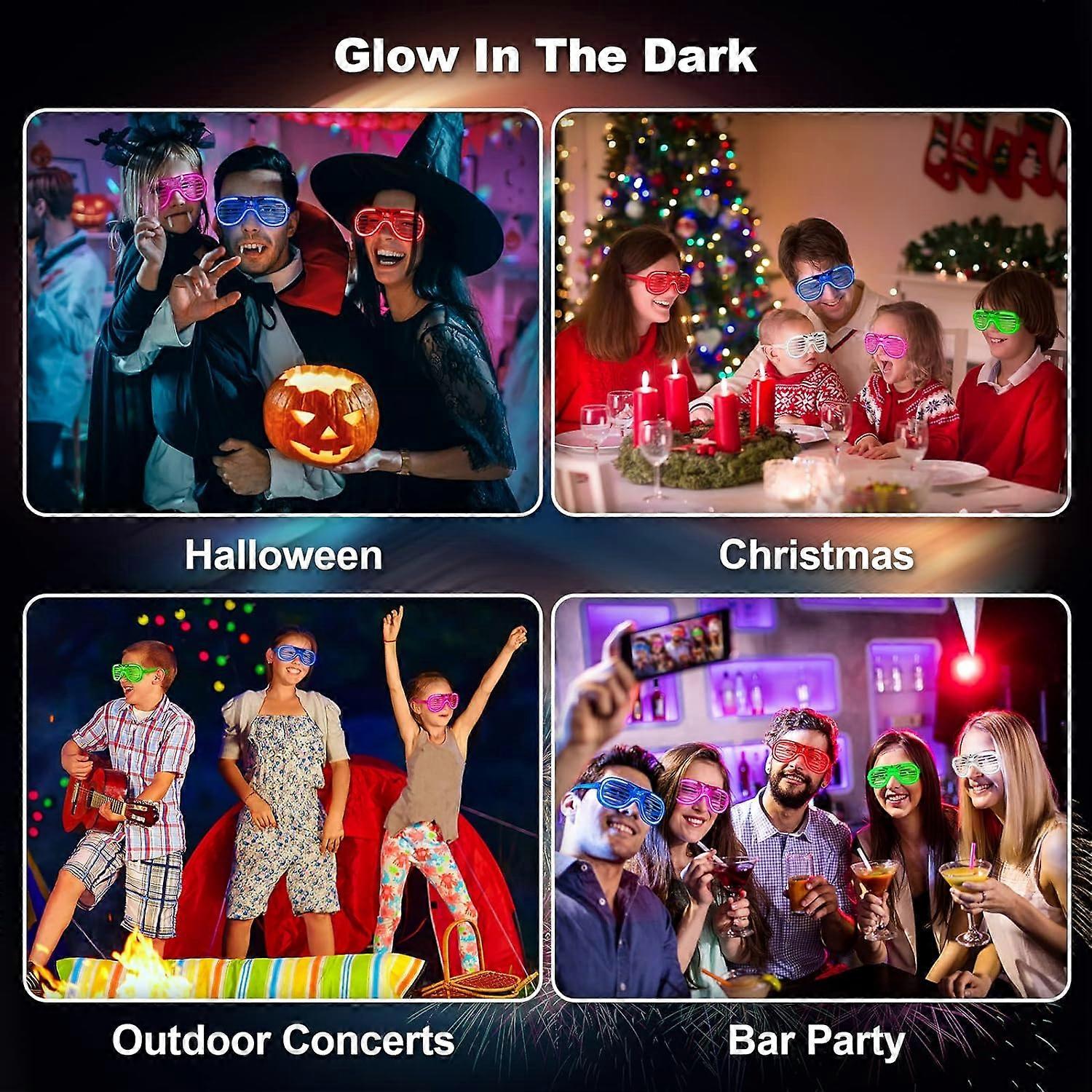 Light Up Glasses, LED Glasses Glow in the Dark Party Supplies for
