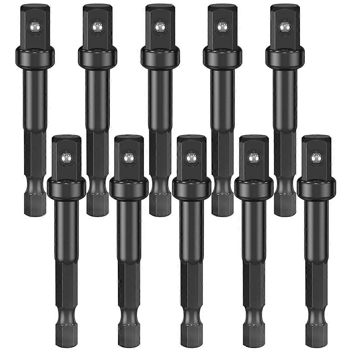 3/8 Impact Adapter, 10 Pack 3/8 Socket Adapter 1/4 Inch to 3/8 Socket Adapter Kit for Impact Driver