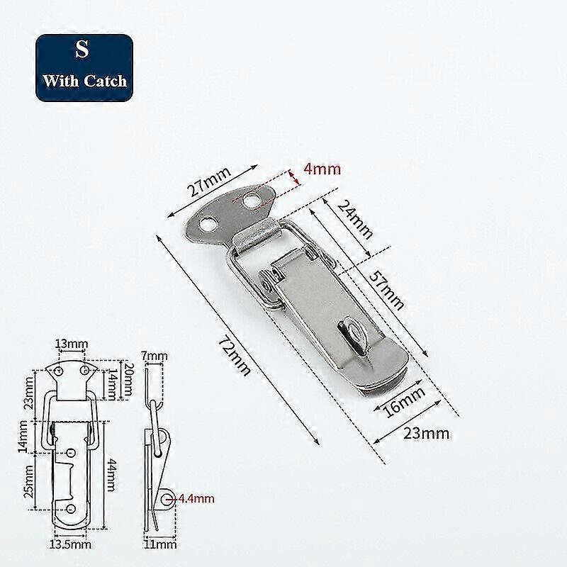 2pc Toggle Catch Latch Case Trunk Chest Boxes Suitcase Cabinet Clip Lock