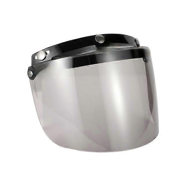 1pc Motorcycle Helmets Windproof 3-Snap Visor Lens Shield Flip Up Down Open Face Anti Glaring Windshield Lens Decor for Harley