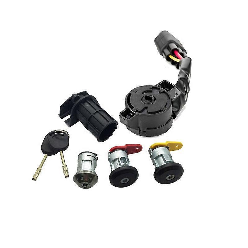 Complete locking set for Ford Ka Fiesta, switching switch, right left door lock, chest lock, 3N21 F22050 BB