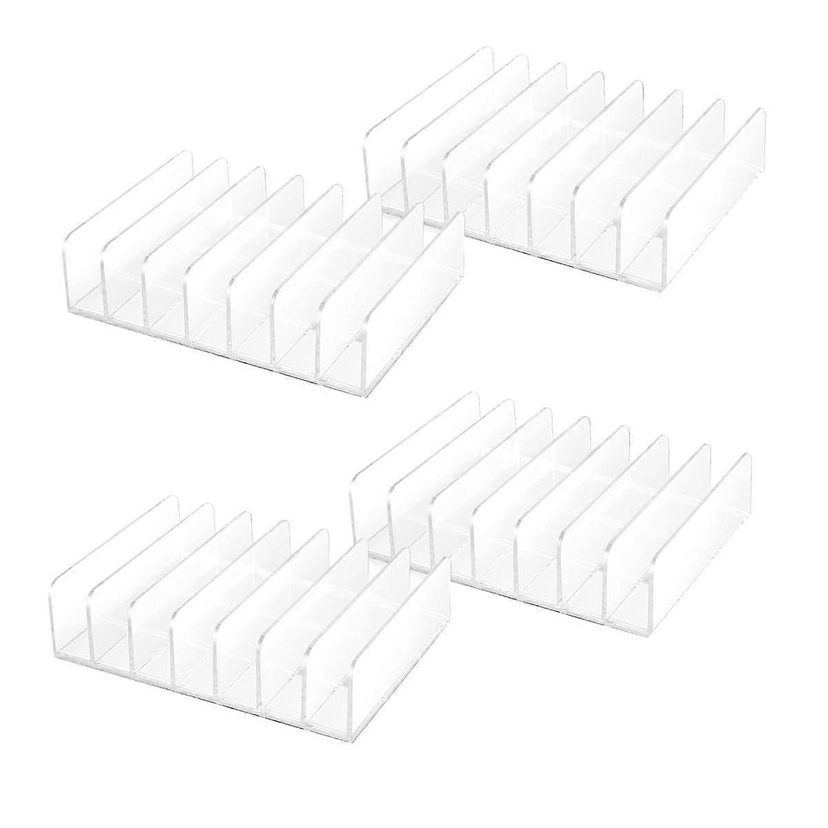 4 Pz Acrilico Trasparente CD Holder con Tackable CD DVD Display Rack CD Storage Rack Organizer Stand CD Tray Holds