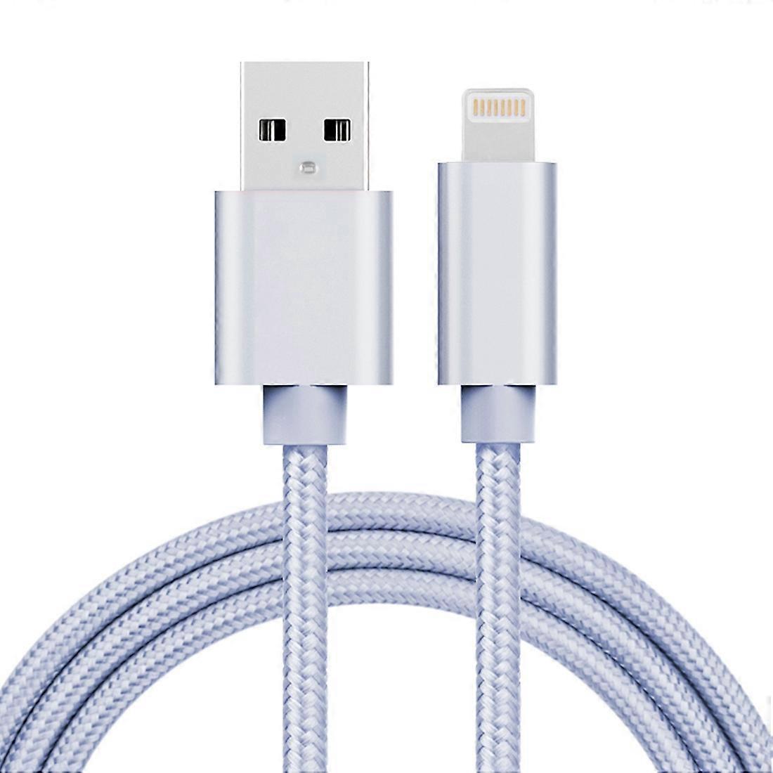 1m 3A 8 Pin to USB Weave Charging Data Cable