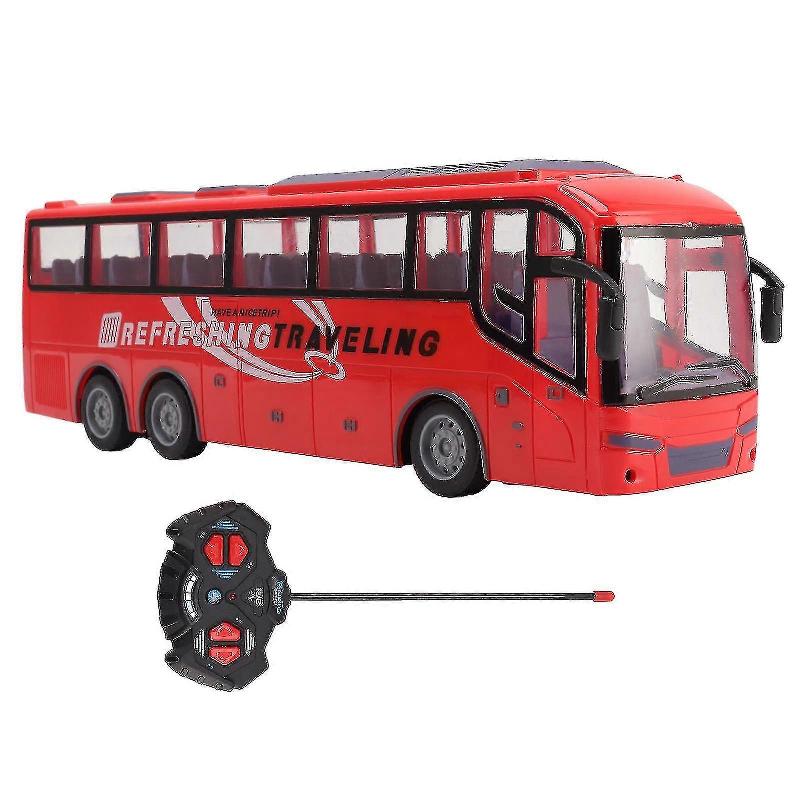 Car Toys For Boys Girls 1/30 Remote Control Bus Model Electric Wireless Simulation Large Rc Bus Toy With Remote Control(without Battery)