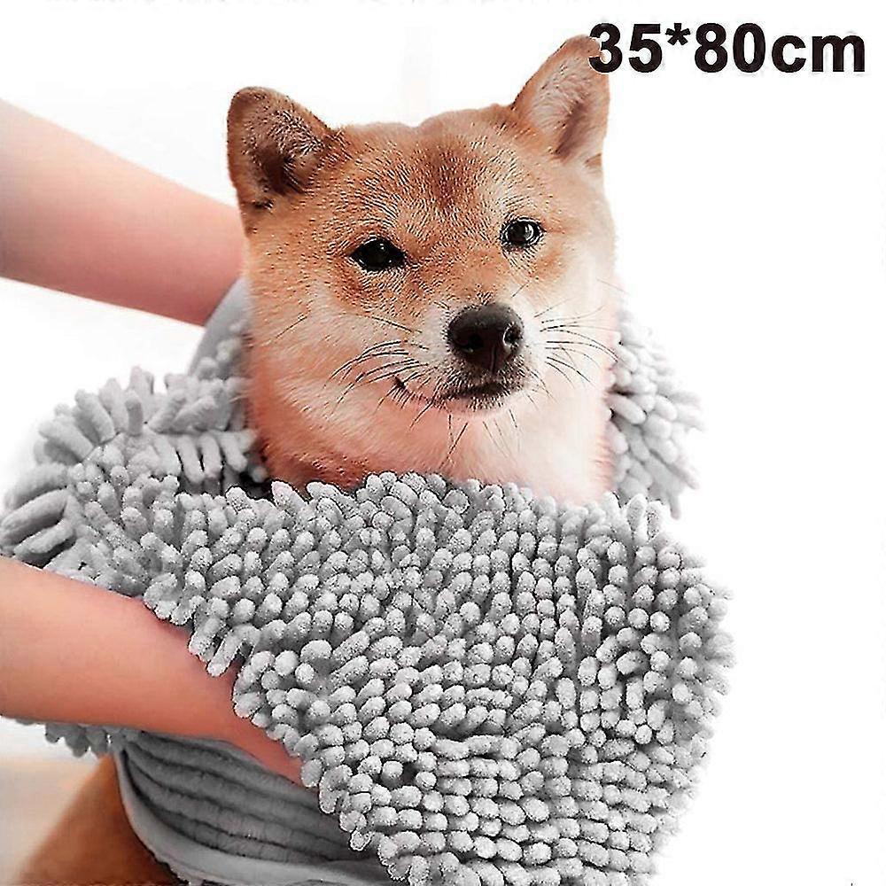 Ultra absorbant Quick Dry Pet Serviettes de bain Soft Chenille Matériel