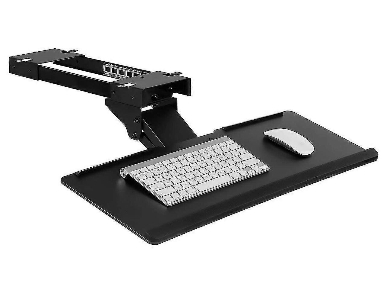 Under-desk Computer Keyboard And Mouse Tray, Ergonomic Keyboard Drawer With Gel Wrist Rest