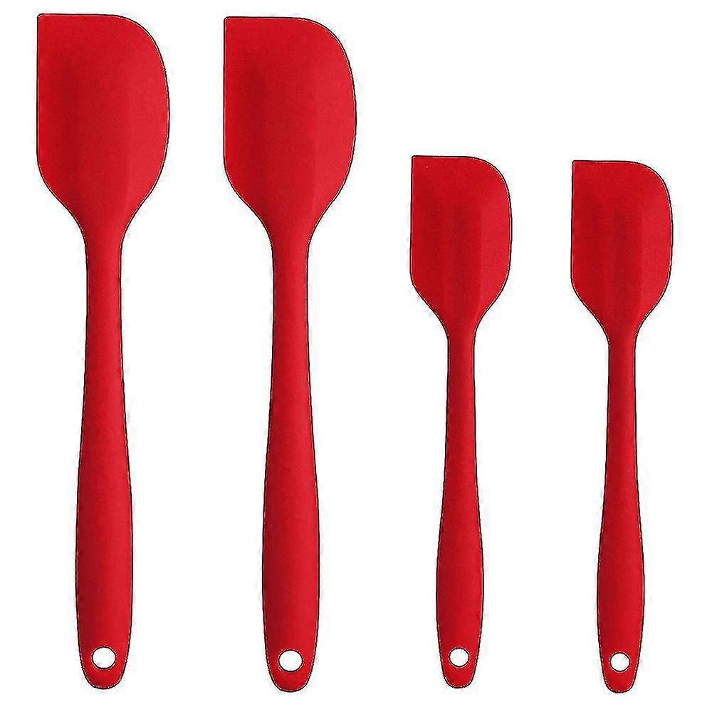 600f عالية المقاومة للحرارة قسط سيليكون ملعقة مجموعة، تصميم سلس المطاط غير لاصق مع طبخ / الخبز مجموعة من 4