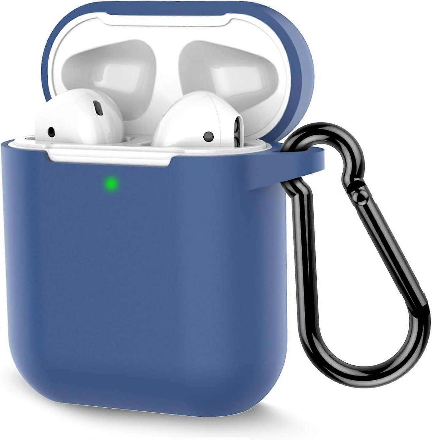 Coffea Protective Silicone Case with Keychain for Apple AirPods 2 (Bright RoyalBlue)