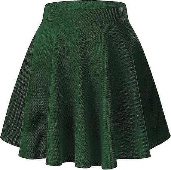 Women's Basic Versatile Stretchy Flared Casual Mini Skater Skirt9(Large)