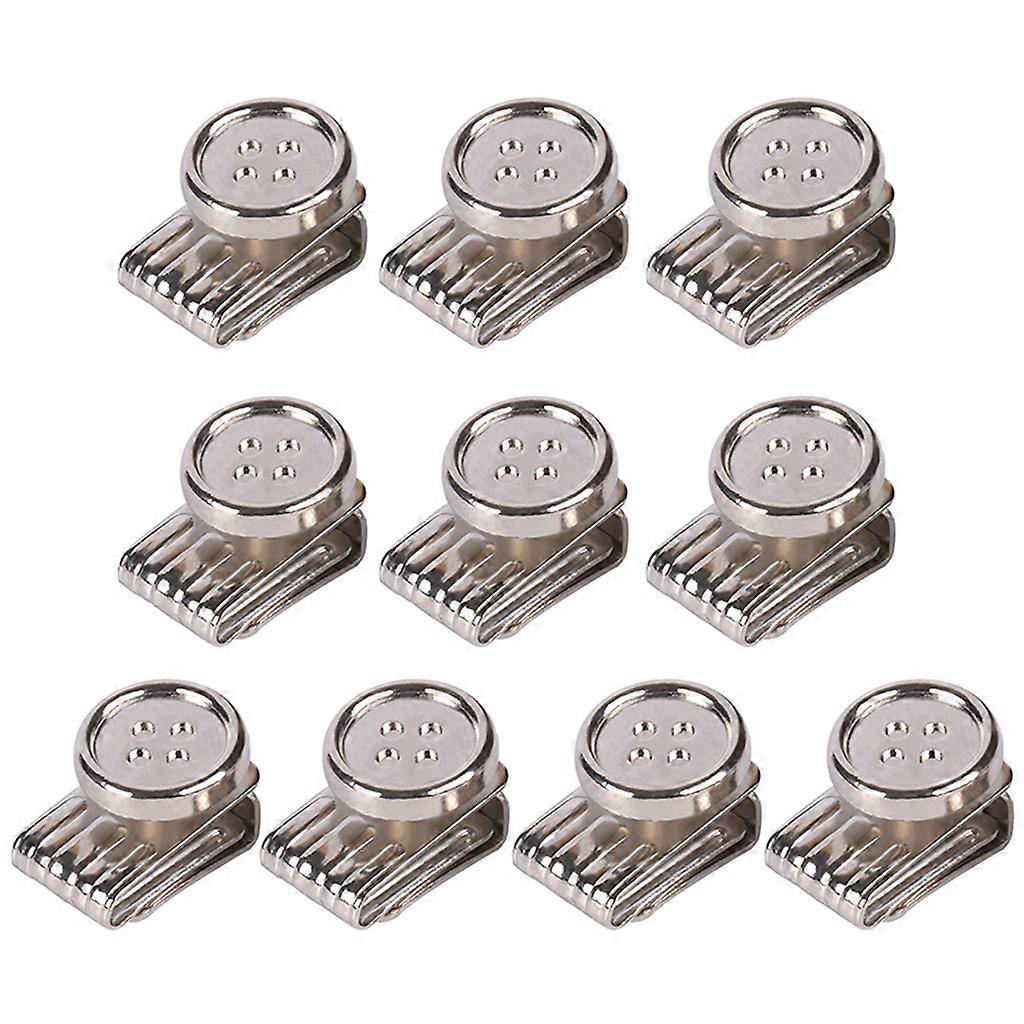 10Pcs Easy Clip on Button Metal Snap Button for Wearing Mask No Sewing Mask