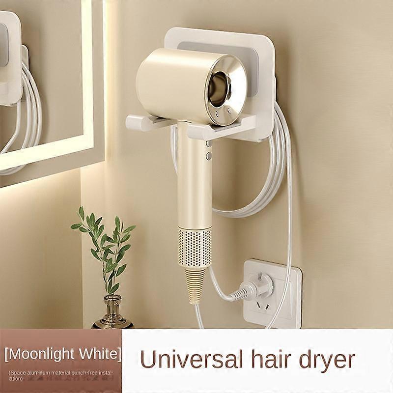 Supporto per asciugacapelli Scaffali per bagno Scaffale per montaggio a parete Scaffale da bagno bianco per Dyson Supersonic Organizer per asciugacapelli