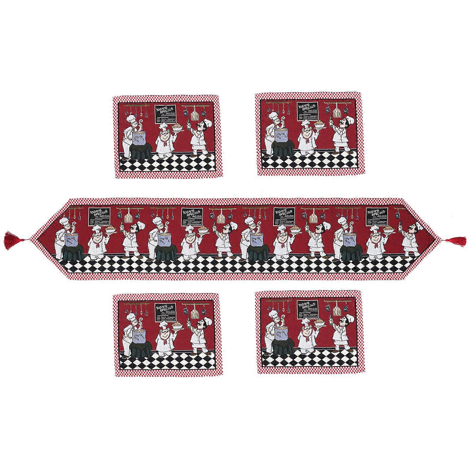 5 Pcs Decorative Tablecloth Vintage Tablecloth Table Cover Place Mat Table Decor