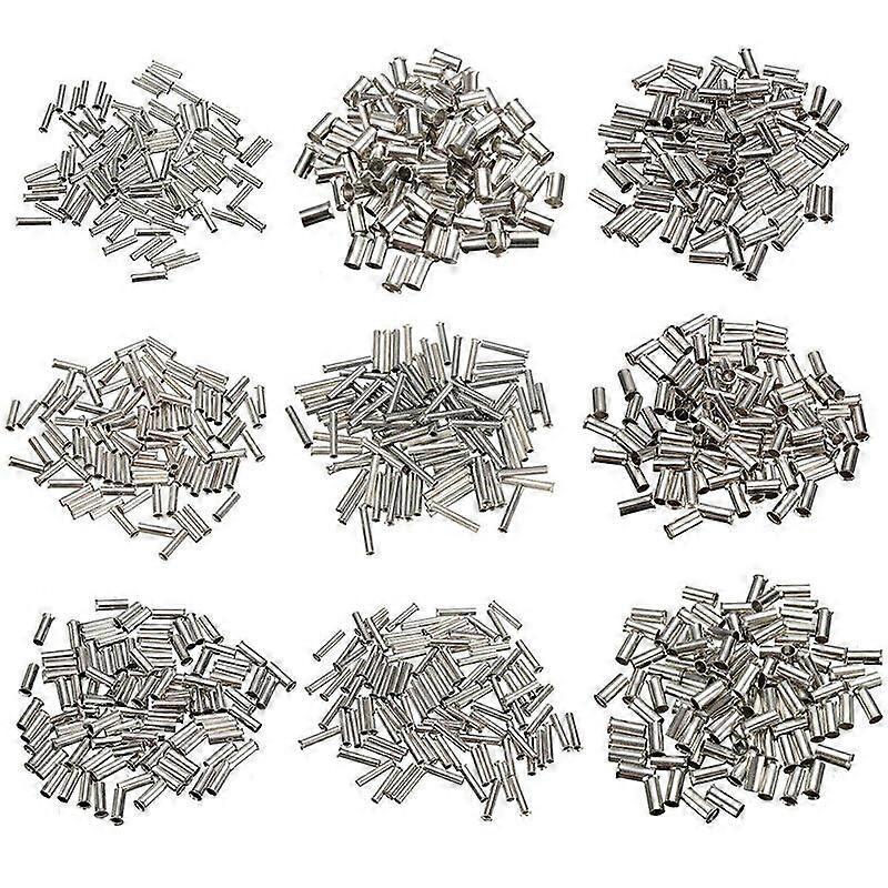 Cable Housing End Non Insulated Wire Strip Copper Ferrules (Silver  )(100Xpcs)