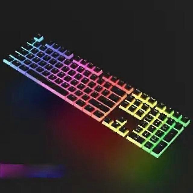 108-key Double Skin Milk Pudding Keycaps Pbt Sublimation Oem Highly Rgb Backlit Keycaps Mechanical Keyboard Keycaps Cherry Mx 87 Black